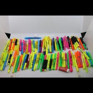 Huge lot Bulk Sharpie Marker stadtler bic Fluorescent YELLOW Highlighter